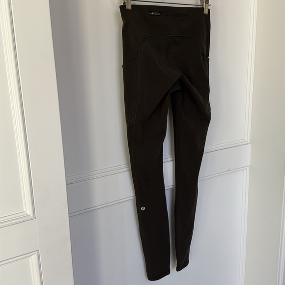 Lululemon Speed Up Tight Full On Luxtreme With Pockets 4 Inseam 28” Olive Green - Picture 8 of 14